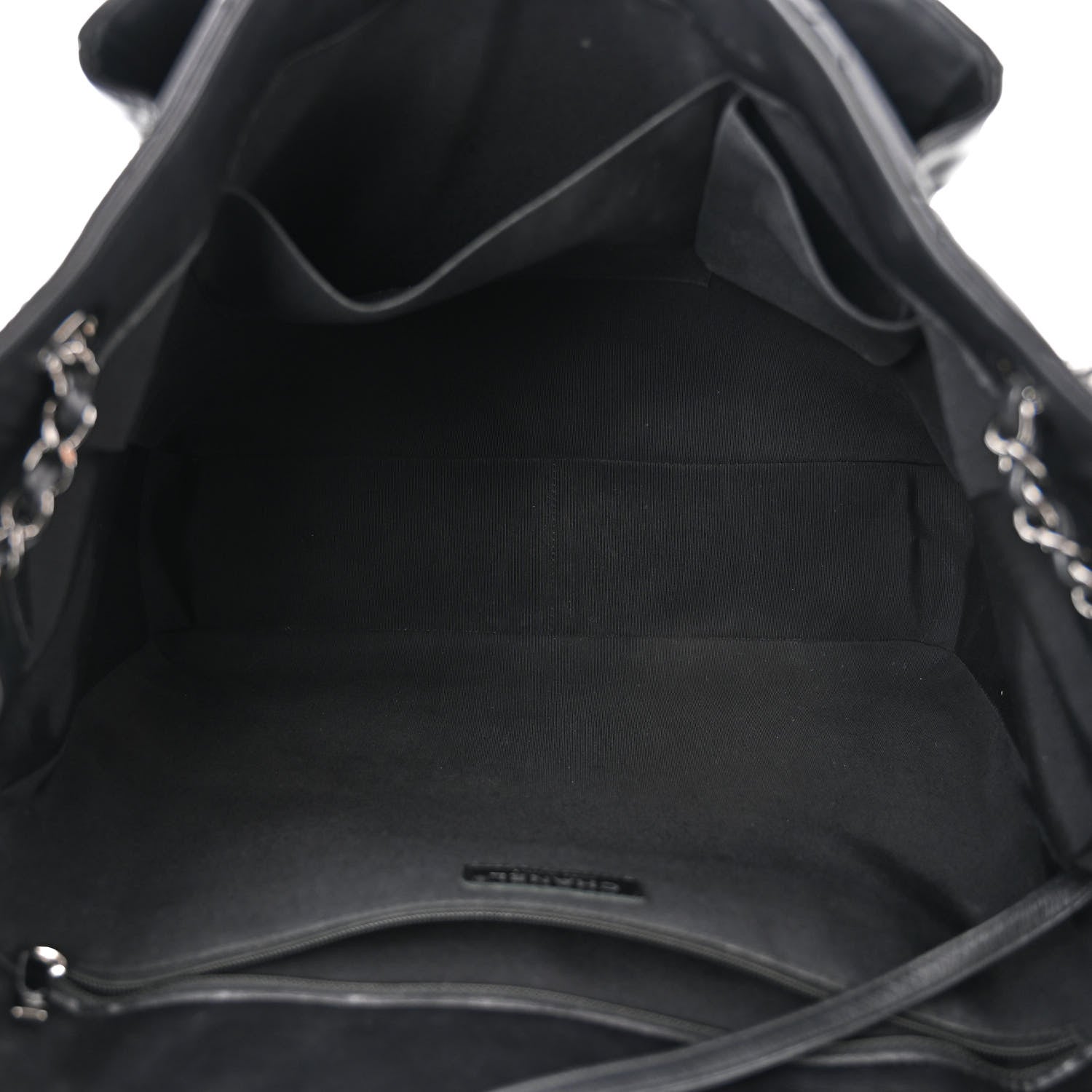 Chanel Lambskin Quilted Front Flap Tote Black 5 of 12