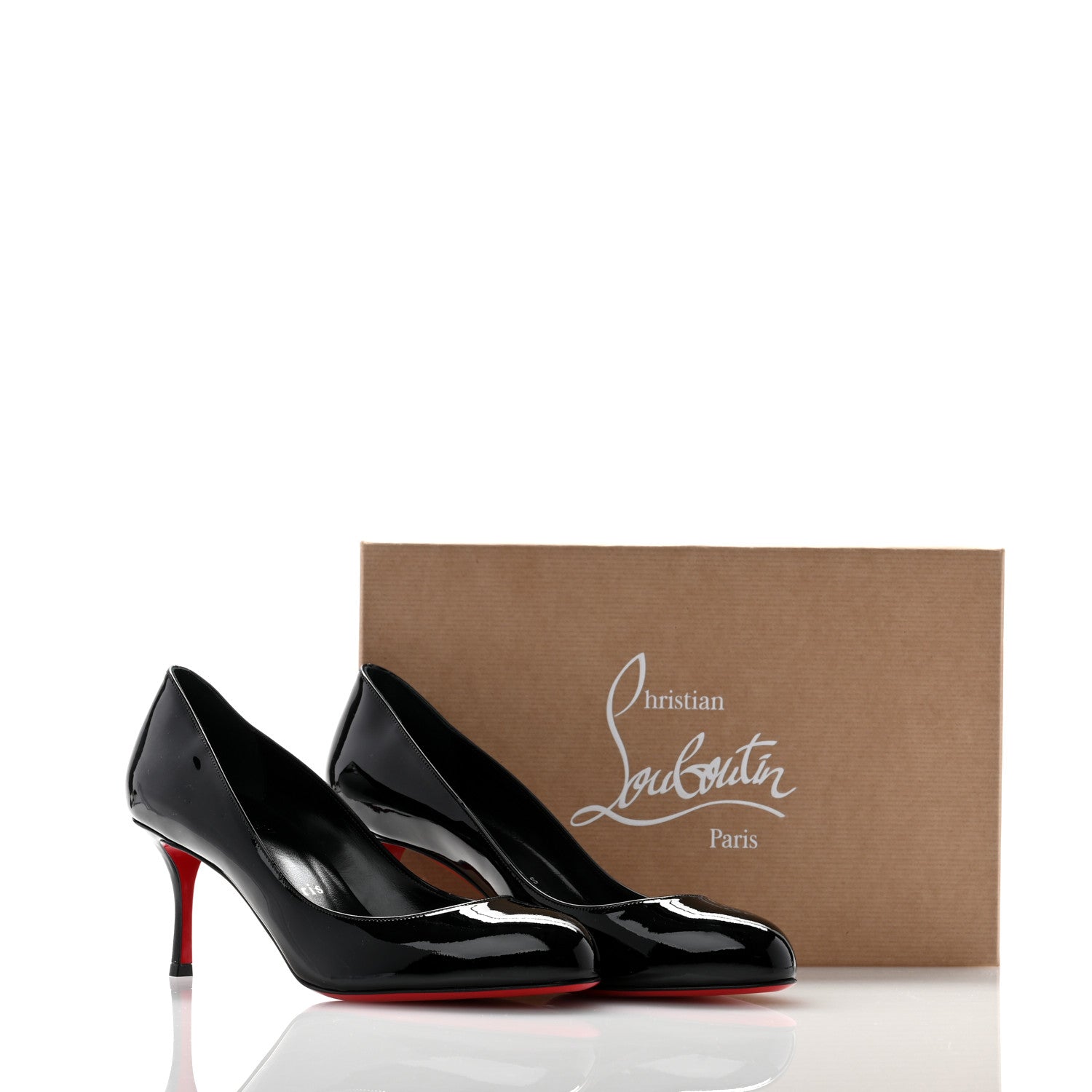 Christian Louboutin Patent Dolly 70 Pumps 38.5 Black 8 of 8