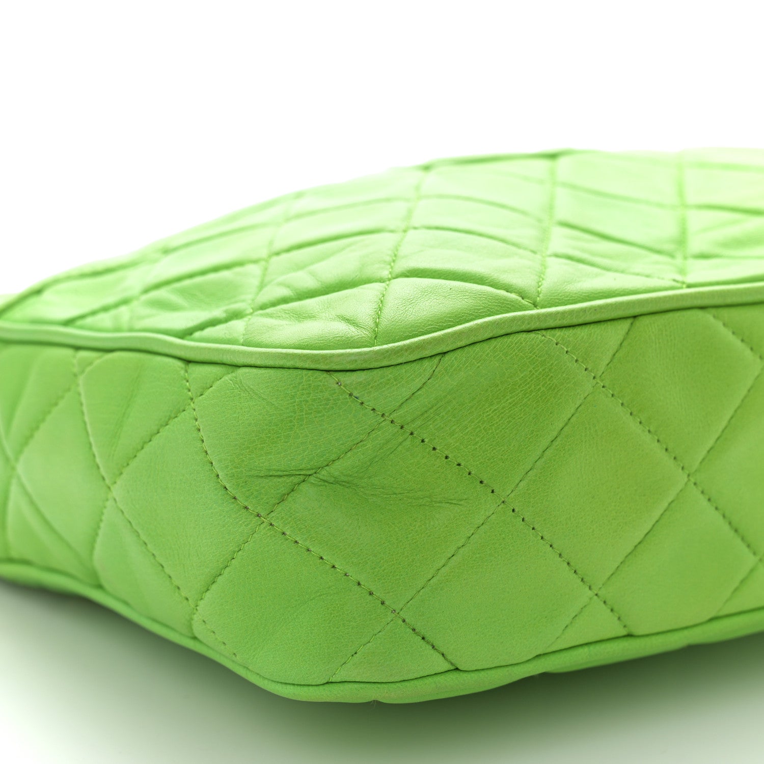 Chanel Lambskin Quilted Tassel Camera Case Green 10 of 14