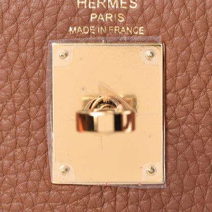 Hermes Taurillon Clemence Kelly Ado Backpack Gold 26 of 30