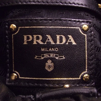 Prada Nappa Leather Gathered Bow Brown 8 of 10