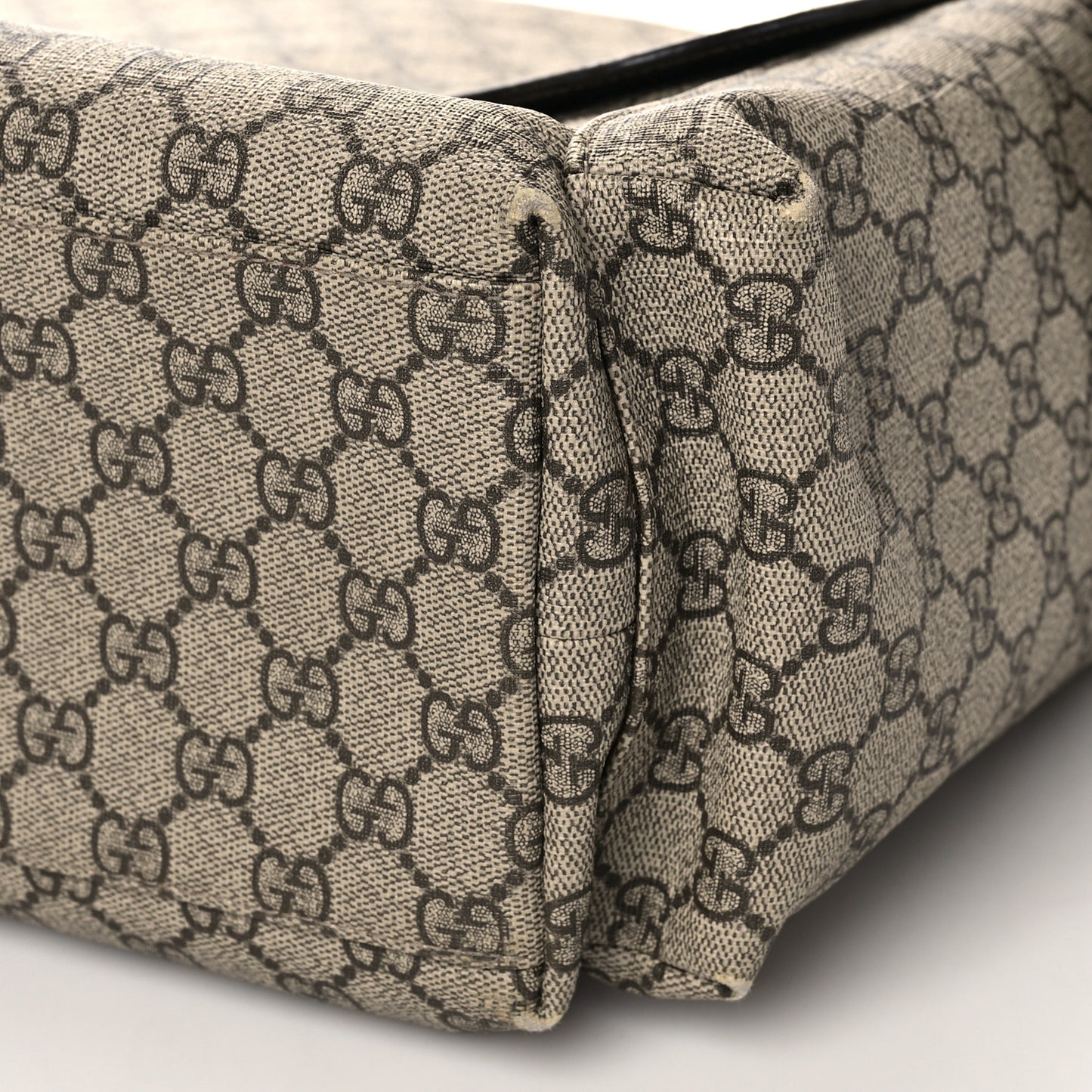 GG Plus Monogram Messenger Diaper Bag Dark Brown