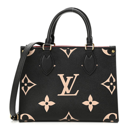 Louis Vuitton Empreinte Monogram Giant Onthego PM Black Beige 1 of 10
