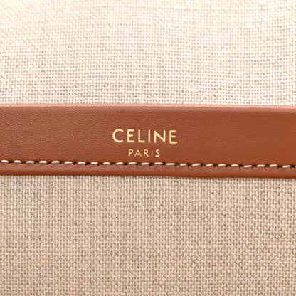 Celine Jacquard Striped Large Cabas Thais White Black 6 of 9