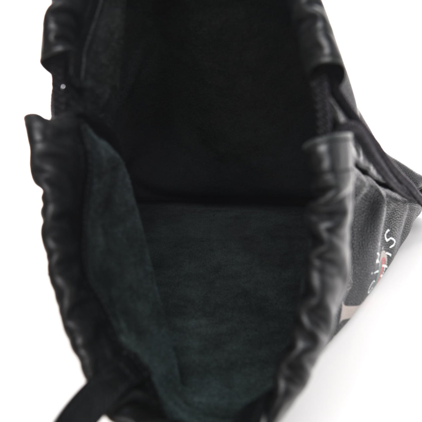 Calfskin Coco Capitan Logo Drawstring Backpack Black