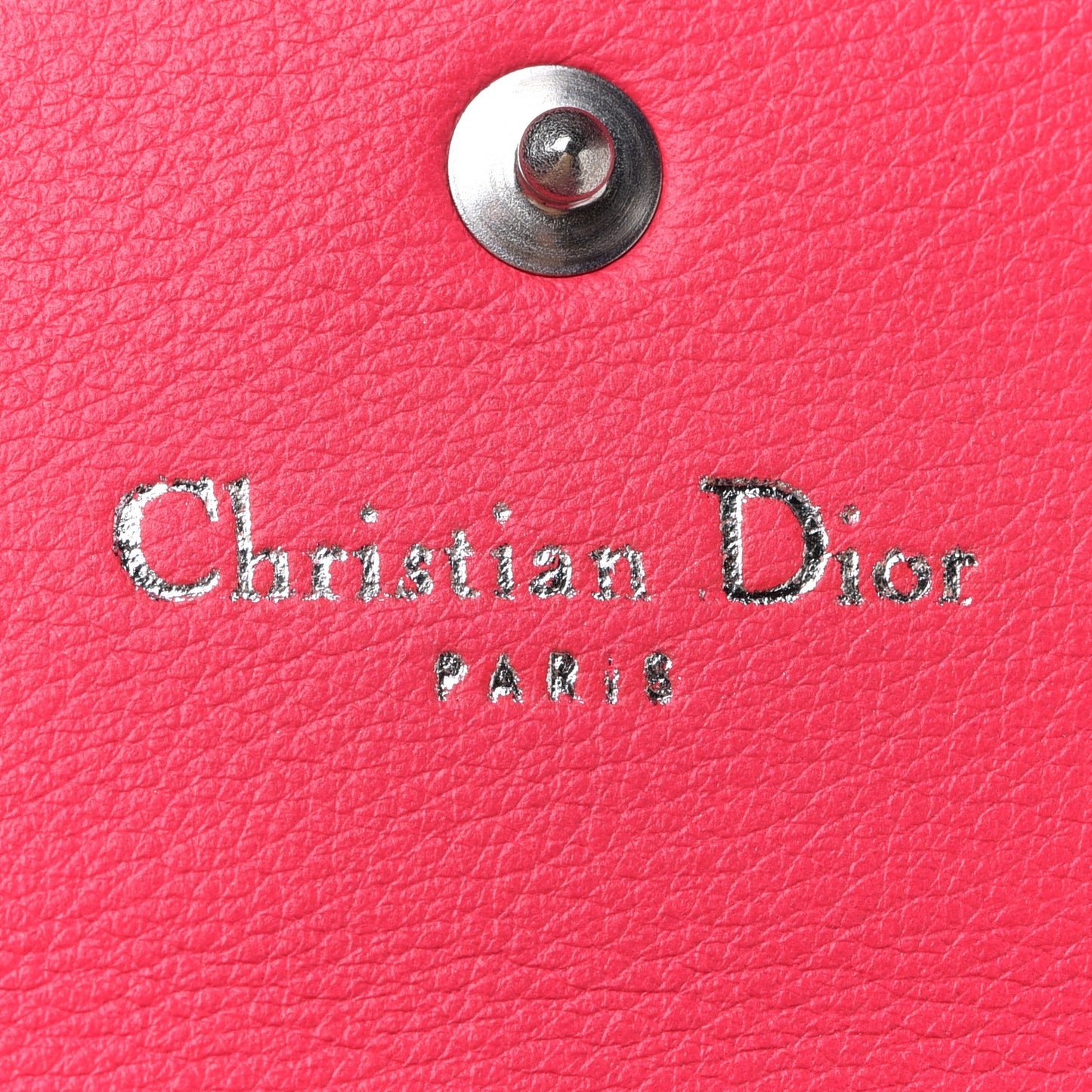 Smooth Calfskin Bi-Color Diorissimo Envelope Wallet Toxic Purple Pink
