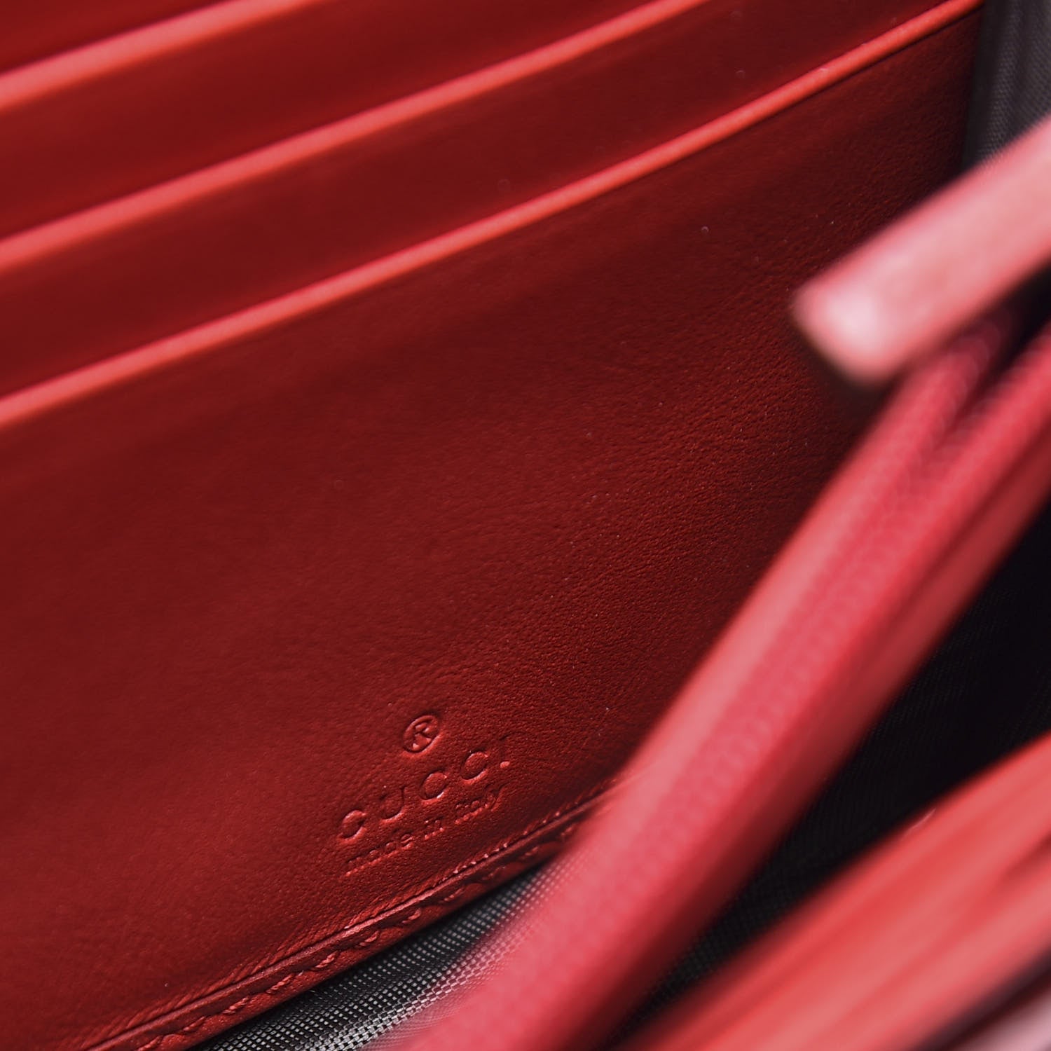 Gucci Calfskin Matelasse GG Marmont Continental Wallet Hibiscus Red 5 of 9