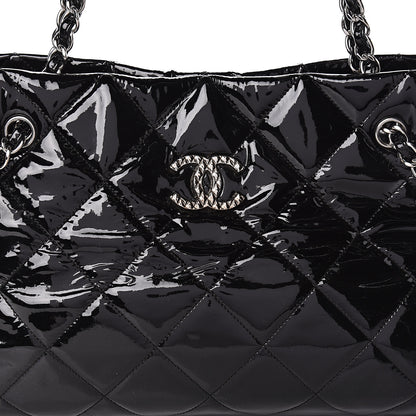Chanel Patent Quilted Medium Cells Tote Black 12 of 12