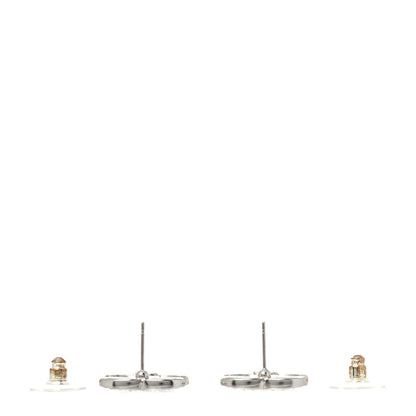 Chanel Crystal CC Earrings Silver 3 of 5
