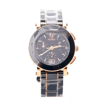 Fendi Stainless Steel Ceramic 38mm Chronograph Quartz Watch Blue 1 of 7
