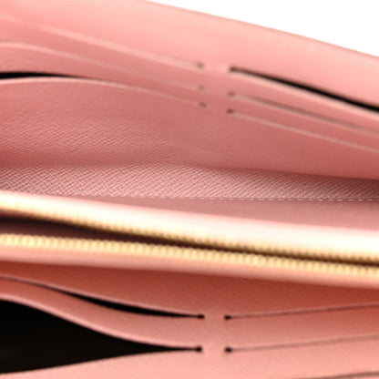 Louis Vuitton Damier Ebene Sarah Wallet NM Rose Ballerine 5 of 10
