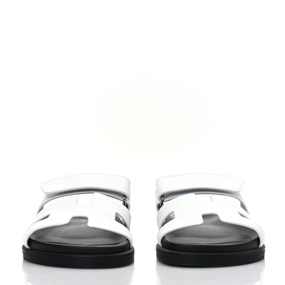 Hermes Calfskin Womens Chypre Sandals 39 White 2 of 8