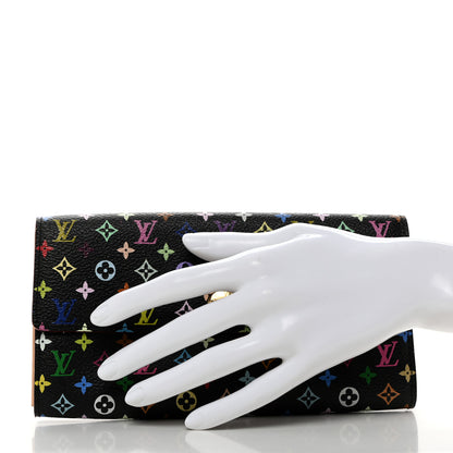 Louis Vuitton Monogram Multicolor Sarah Wallet Black 2 of 6