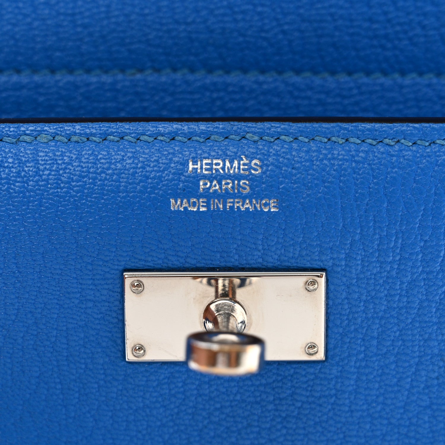 Hermes Chevre Mysore Medium Kelly Wallet Bleu Hydra 7 of 9