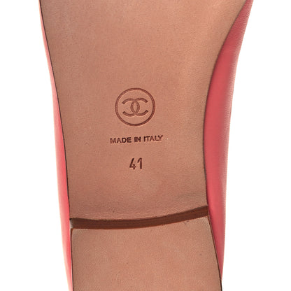 Chanel Calfskin Cap Toe Ballerina Flats 41 Pink 6 of 8