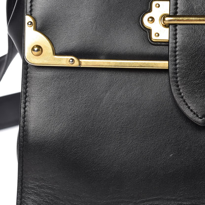 Prada City Calfskin Saffiano Cahier Top Handle Bag Black 8 of 13