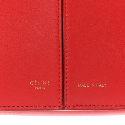 Celine Supple Natural Calfskin Tri-Fold Clutch Coquelicot 6 of 10