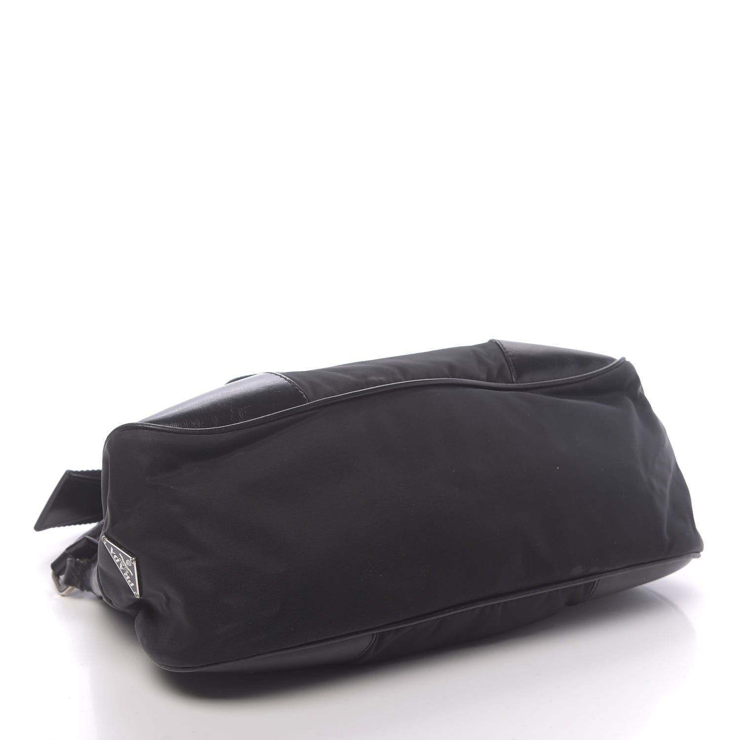 Prada Tessuto Nylon Soft Calf Shoulder Bag Black 4 of 13