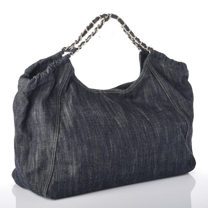 Chanel Denim XL Coco Cabas Tote Blue 3 of 9