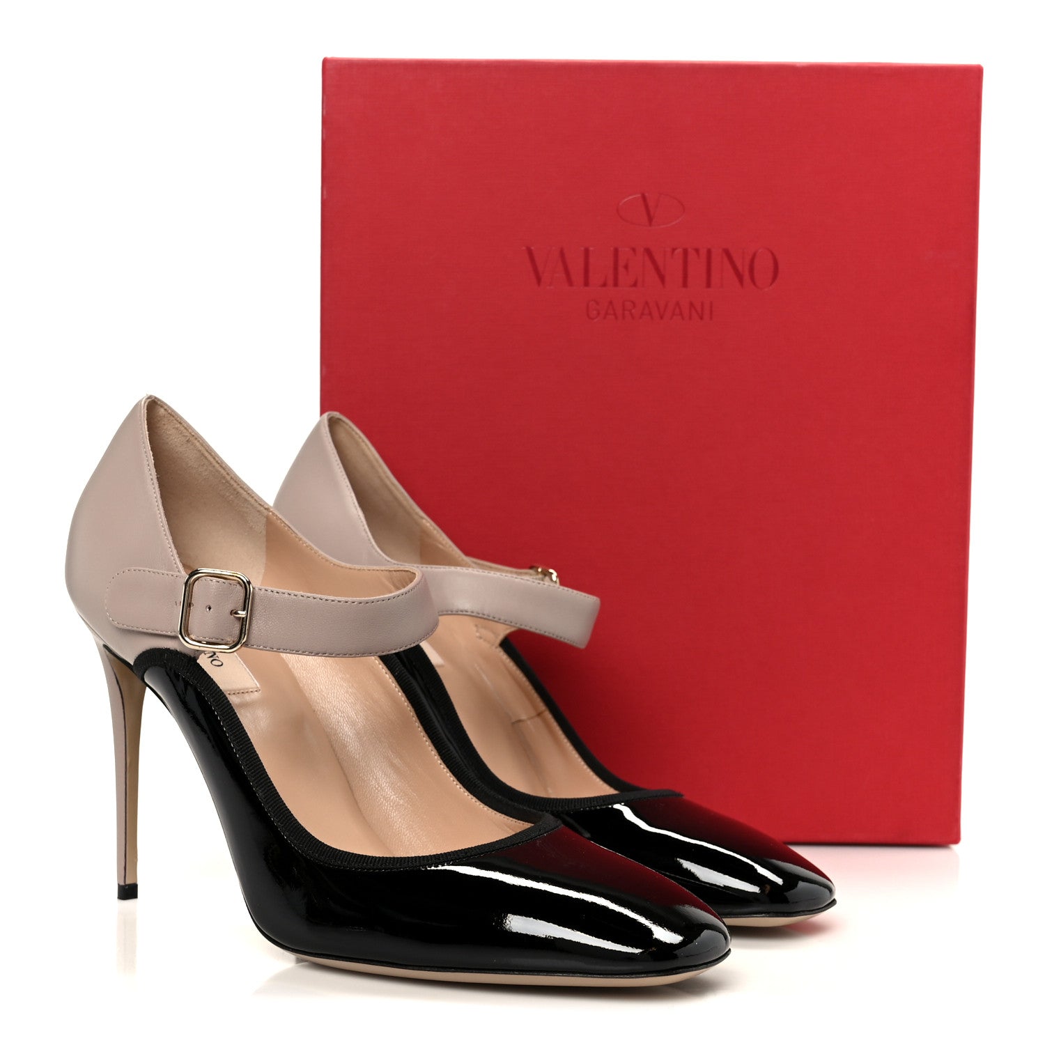 Valentino Garavani Patent Nappa Mary Jane Pumps 40.5 Black Poudre 10 of 10
