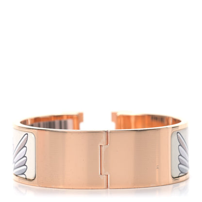 Hermes Enamel Pegase Pop Wide Clic Clac H Bracelet L Sable Soie 3 of 4
