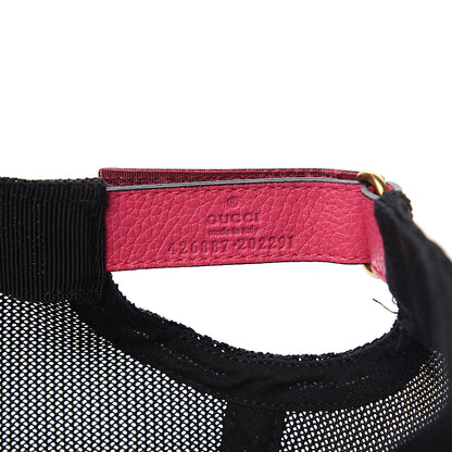 Gucci Cripto Calfskin Logo Baseball Hat L Fuxia Black 7 of 7