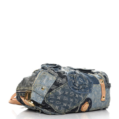 Louis Vuitton Denim Patchwork Bowly Blue 4 of 12