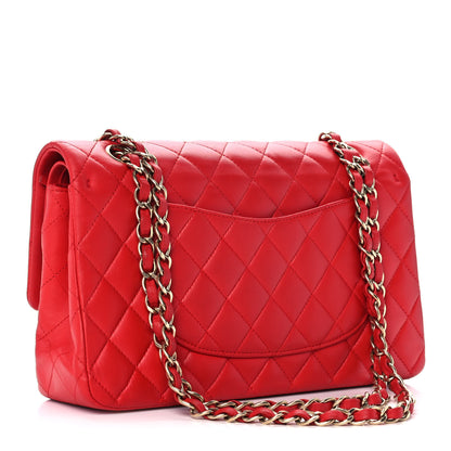 Chanel Lambskin Quilted Medium Double Flap Red 2 of 14