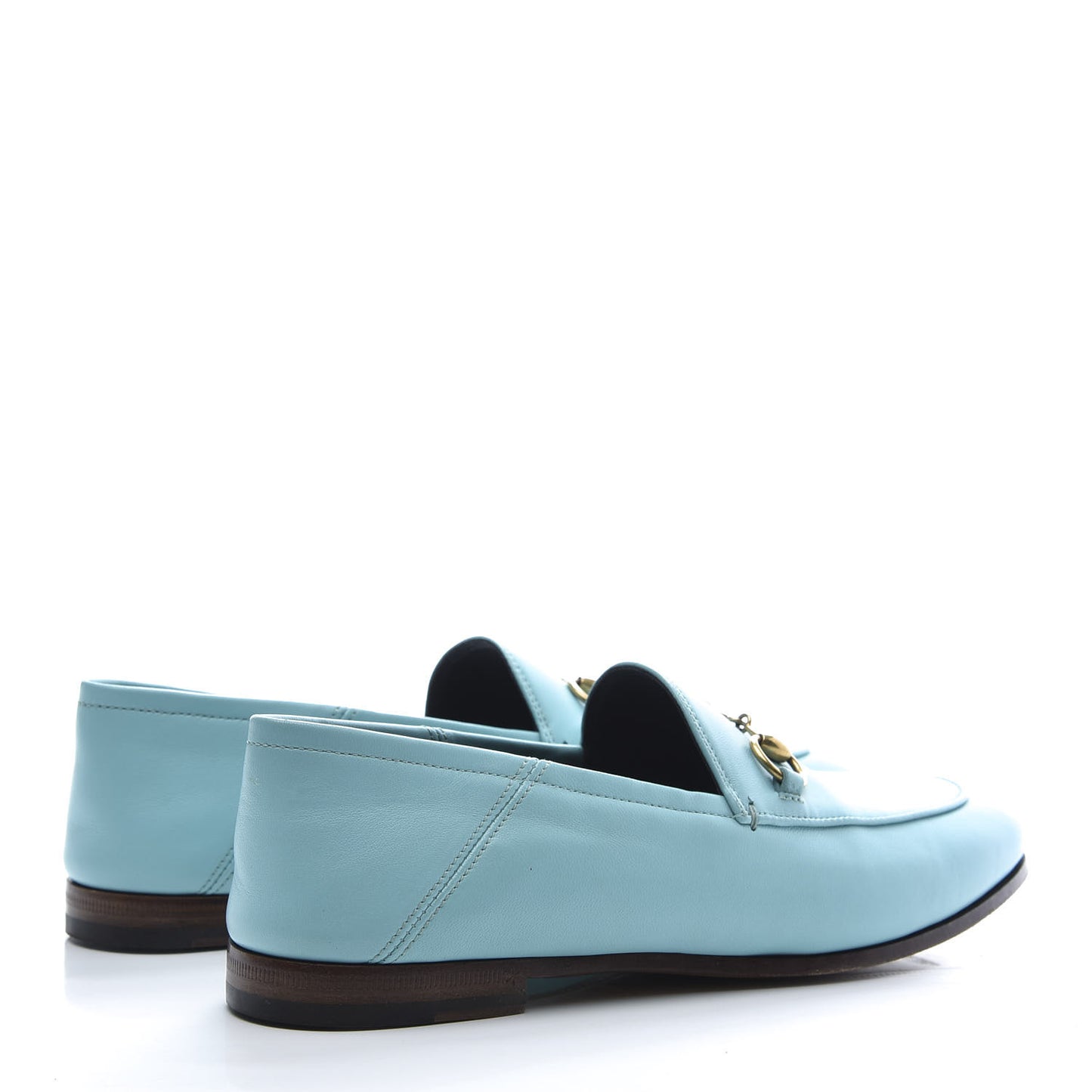 Lambskin Womens Brixton Horsebit Loafers 37 New Acquamarine