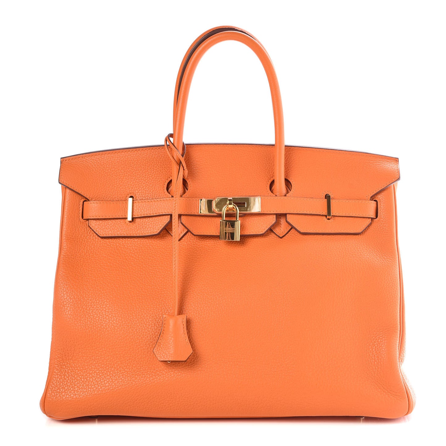 Taurillon Clemence Birkin 35 Orange