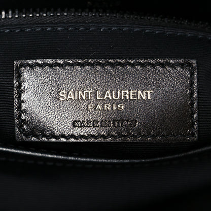 Saint Laurent Calfskin Y Quilted Monogram Monochrome Toy Loulou Crossbody Bag Black 7 of 12