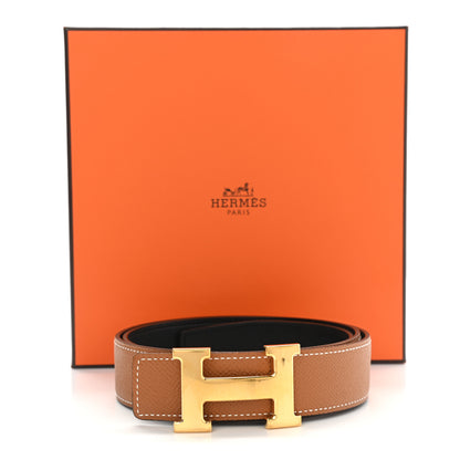 Hermes Box Epsom 32mm Constance H Belt 90 Black Gold 6 of 6