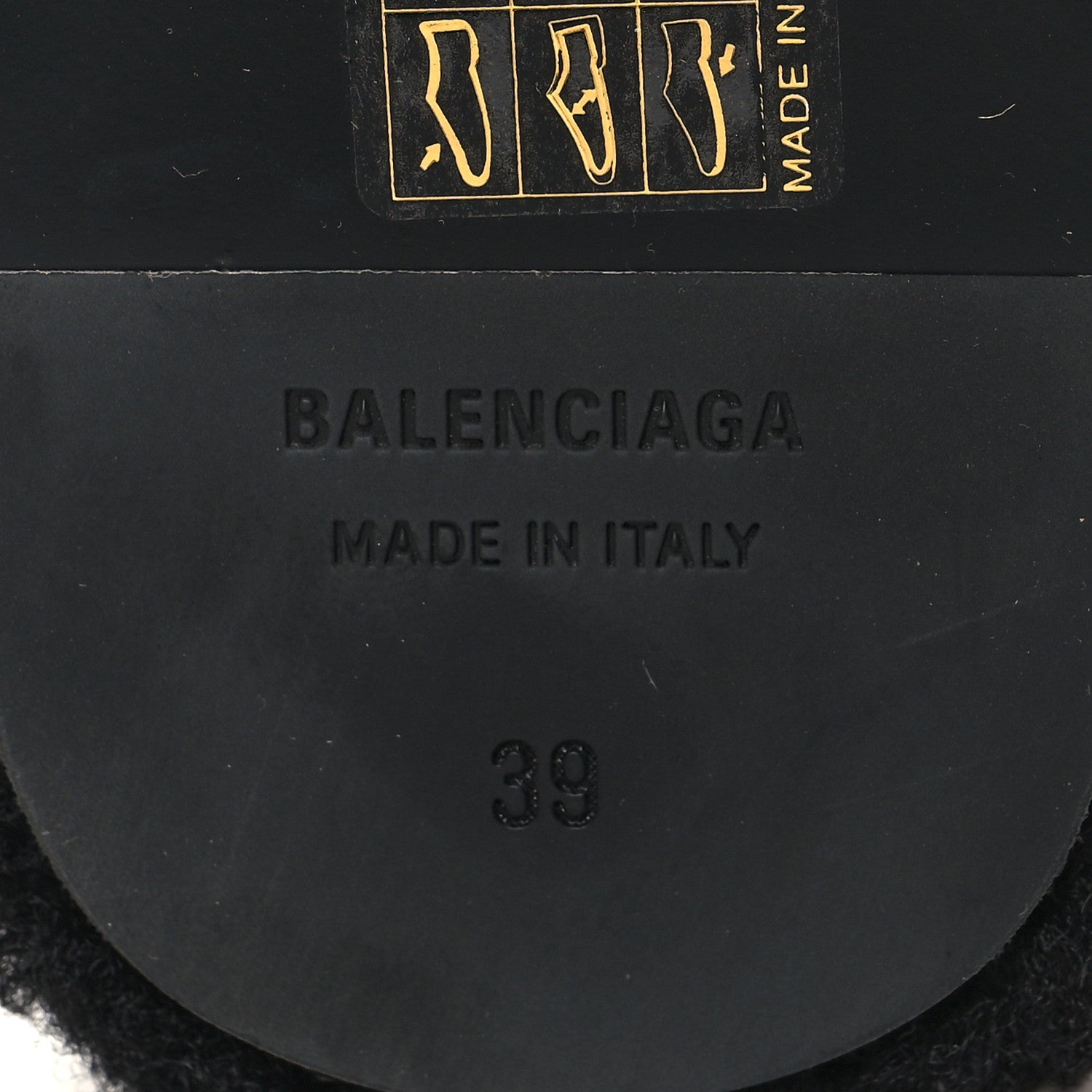 Balenciaga Faux Shearling Cosy BB Mules 39 Black 7 of 7