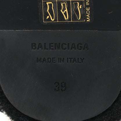 Balenciaga Faux Shearling Cosy BB Mules 39 Black 7 of 7