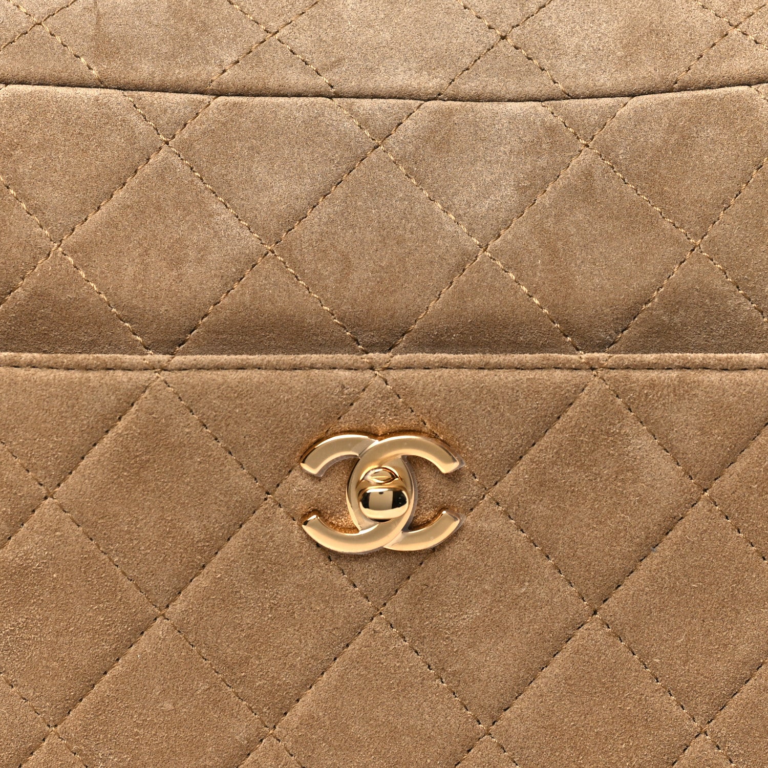 Chanel Suede Quilted Camerissimo Case Beige 8 of 11