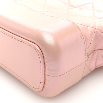 Chanel Iridescent Aged Calfskin Quilted Small Gabrielle Hobo Rose 10 of 10