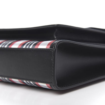 Burberry Calfskin Nylon Tartan Mini Pocket Bag Bright Red 7 of 8