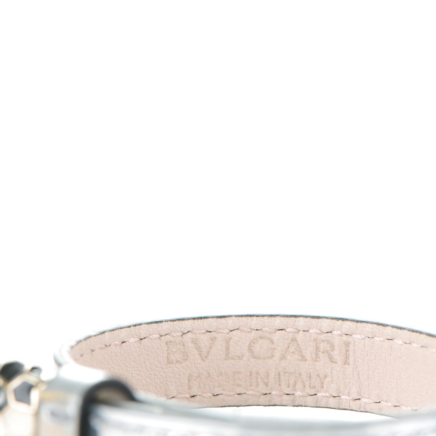 Metallic Calfskin Serpenti Forever Bracelet L Silver