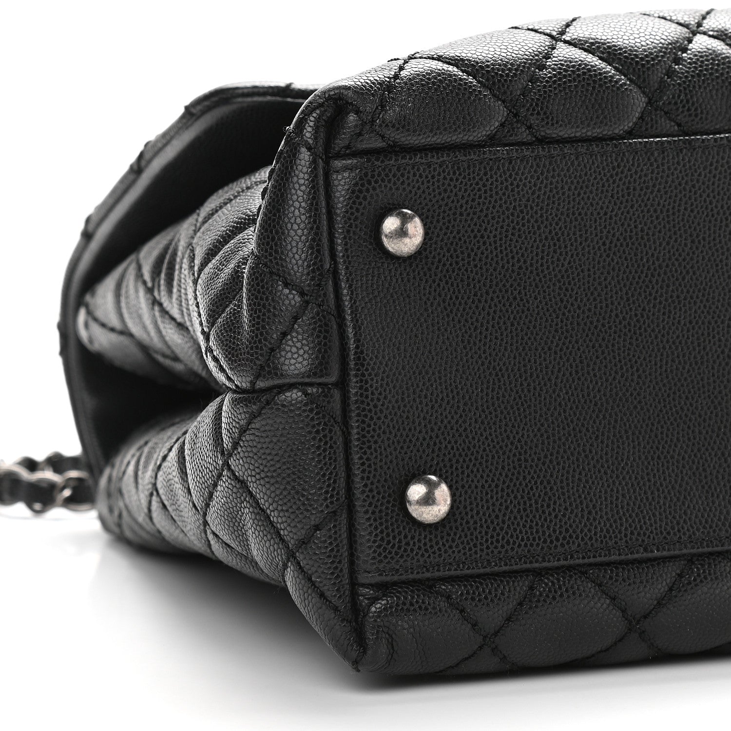 Chanel Caviar Quilted Medium Coco Handle Flap Black 8 of 9