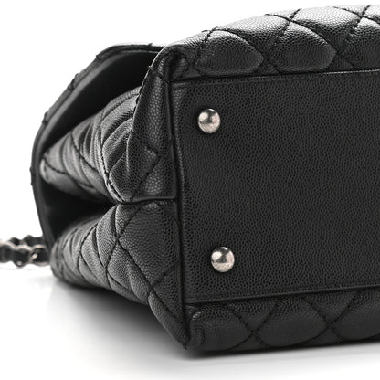 Chanel Caviar Quilted Medium Coco Handle Flap Black 8 of 9