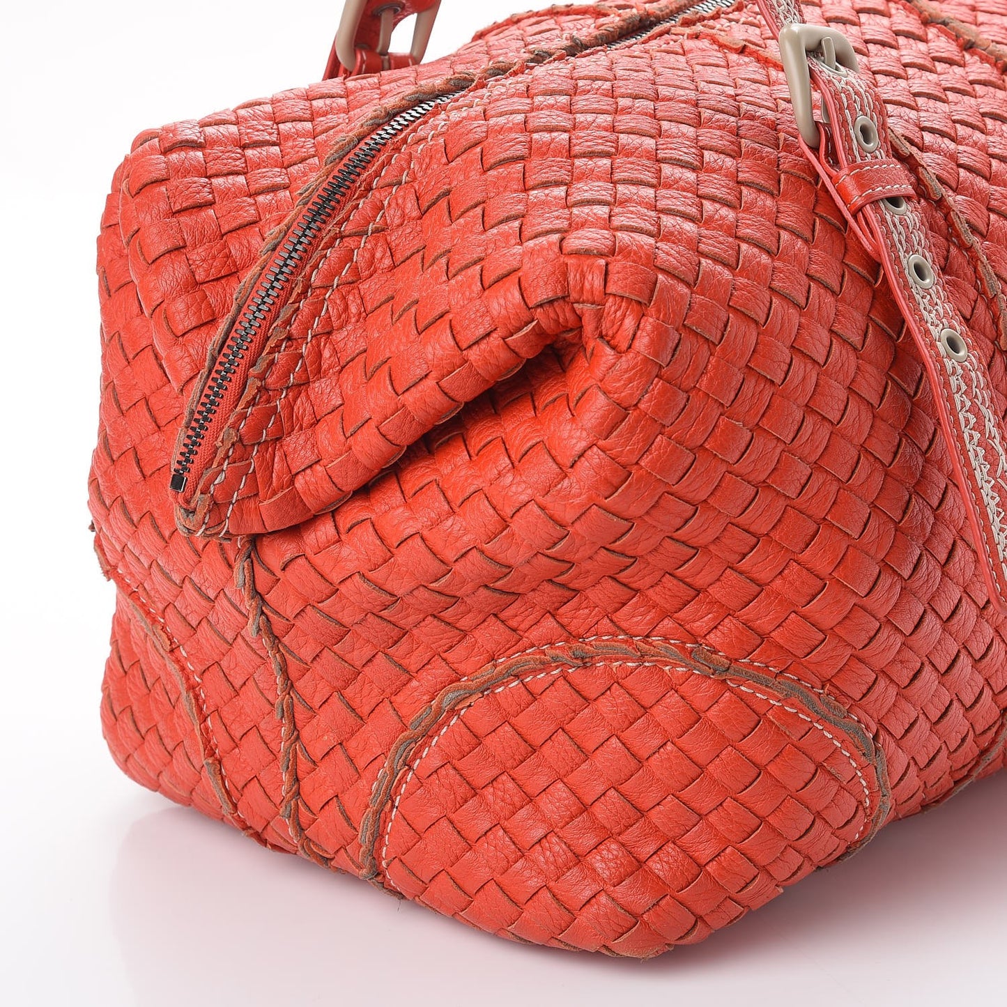 Cervo Intrecciato Satchel Orange