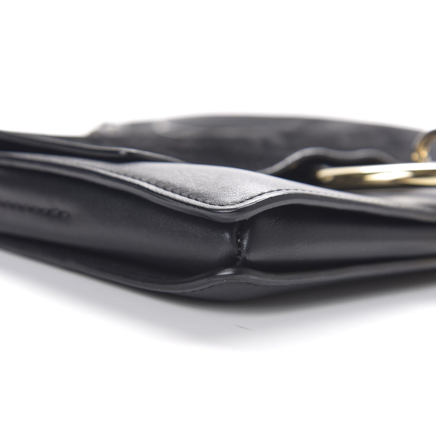 Suede Calfskin Small Faye Shoulder Bag Black