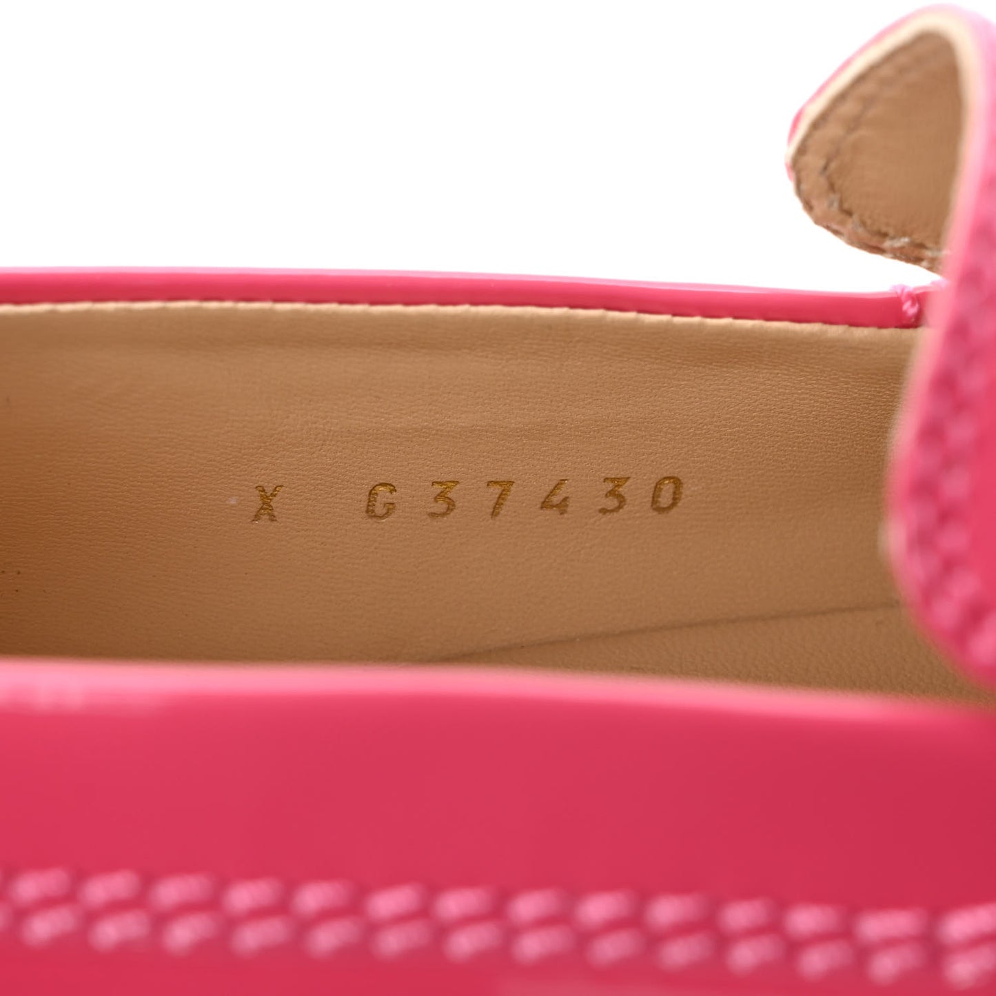 Patent Calfskin Logo Loafers 37 Pink