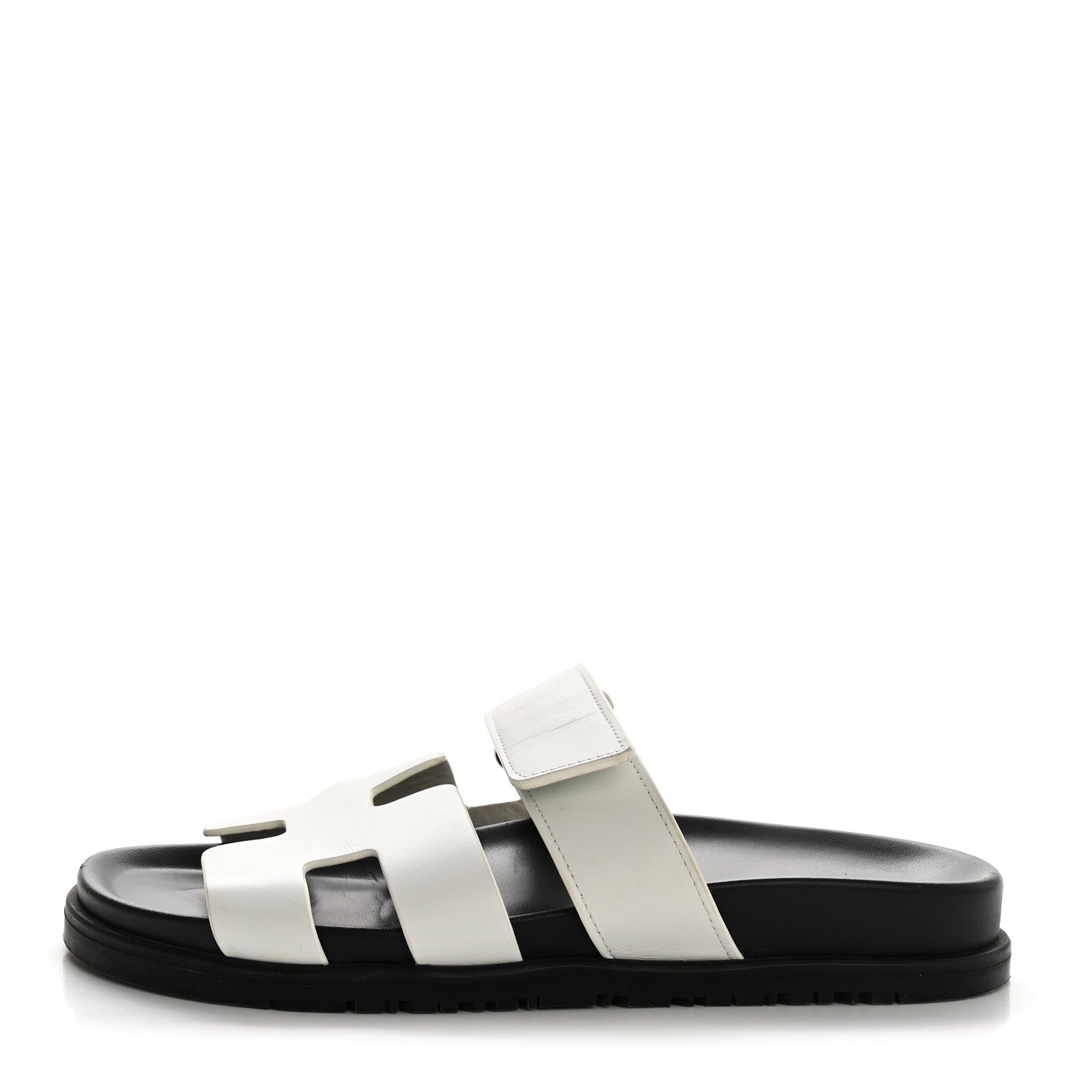 Hermes Calfskin Womens Chypre Sandals 37 White 1 of 11