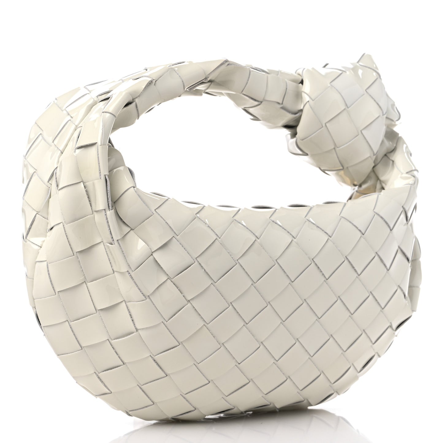 Patent Nappa Intrecciato Mini Jodie White