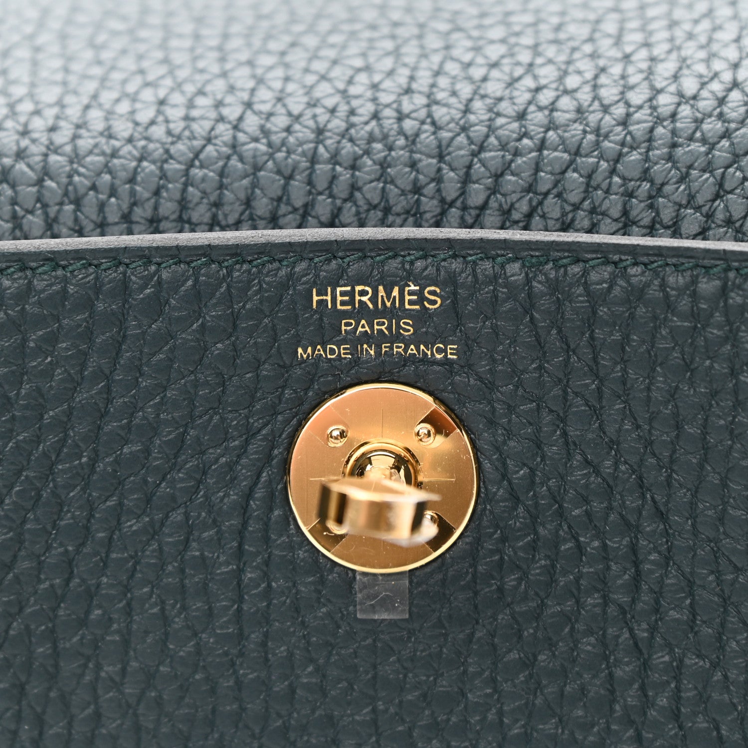 Hermes Taurillon Clemence Mini Lindy 20 Vert Cypress 6 of 11