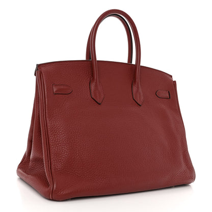 Hermes Taurillon Clemence Birkin 35 Brique 3 of 12
