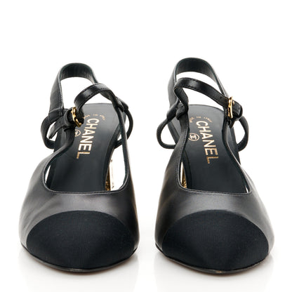 Chanel Lambskin Egyptian Hieroglyph Ankle Strap Pumps 39 Black 3 of 10