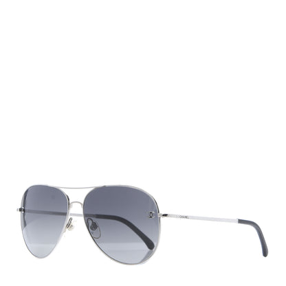 Chanel Aviator CC Sunglasses 4189-T-Q Black 1 of 8