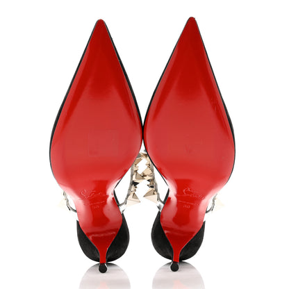 Christian Louboutin Veau Velours Specchio Planet Choc 80 Mule 36 Black 5 of 8